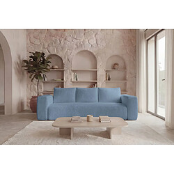 Avis Casanova Canapé droit convertible tissu bouclette 3 places Bleu