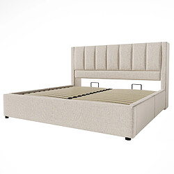 Acheter Lit Coffre 160x200 cm Modenvie USB Type-C beige sans matelas