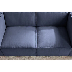 Acheter Casanova Canapé droit tissu lisse 2 places Bleu