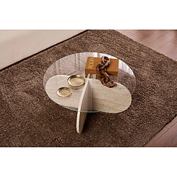 Acheter Hanah Home Table basse en bois - 75 x 75 x 35 cm - TravertinTransparent