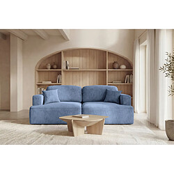 Avis Casanova Canapé droit convertible tissu velours 3 places Bleu