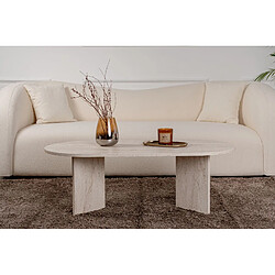 Avis Hanah Home Table basse en bois - 60 x 119 x 40 cm - Travertin