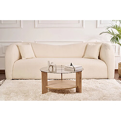 Avis Hanah Home Table basse en bois - 75 x 75 x 40 cm - Chêne SaphirFumées