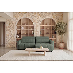 Avis Casanova Canapé amovible convertible tissu bouclette 3 places Vert