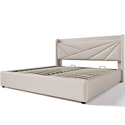 Acheter Lit Coffre Modenvie 160x200 cm - USB-C - Beige