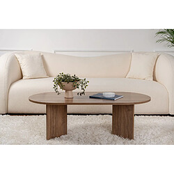 Avis Hanah Home Table basse en bois - 60 x 119 x 40 cm - Noyer
