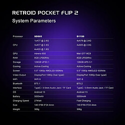 Retroid Pocket Flip 2 console rétro,écran AMOLED 5.5 1080p,5000mAh, violet pas cher