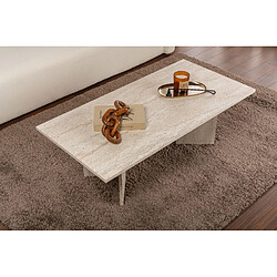 Acheter Hanah Home Table basse en bois - 60 x 119 x 40 cm - Travertin