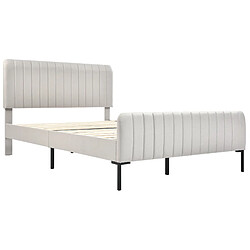 Acheter Lit Double Modenvie 180x200 cm - tete de lit reglable - Gris Beige