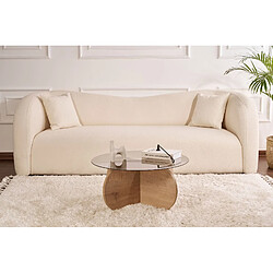 Avis Hanah Home Table basse en bois - 75 x 75 x 35 cm - Chêne SaphirFumées