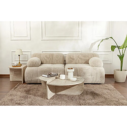 Avis Hanah Home Table basse en bois - 90 x 60 x 30 cm - Travertin