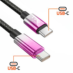 Avis LinQ Câble USB-C vers USB-C de Charge Rapide 80W avec Écran LED 1.2m Violet
