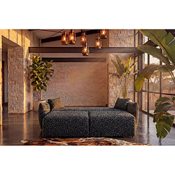 Acheter Casanova Canapé droit convertible tissu imprimé animalier 3 places Noir