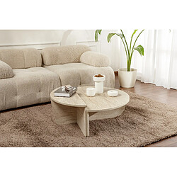 Acheter Hanah Home Table basse en bois - 90 x 60 x 30 cm - Travertin