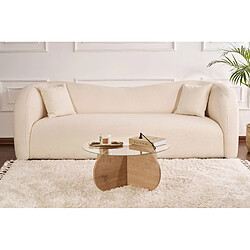 Avis Hanah Home Table basse en bois - 75 x 75 x 35 cm - Chêne SaphirTransparent