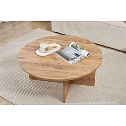 Acheter Hanah Home Table basse en bois - 90 x 90 x 40 cm - Pin atlantique
