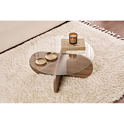 Acheter Hanah Home Table basse en bois - 75 x 75 x 35 cm - NoyerTransparent