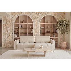 Avis Casanova Canapé amovible convertible tissu texturé 3 places Beige