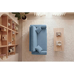 Acheter Casanova Canapé droit convertible tissu bouclette 2 places Bleu
