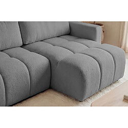 Casanova Canapé amovible convertible tissu texturé 3 places Gris clair pas cher