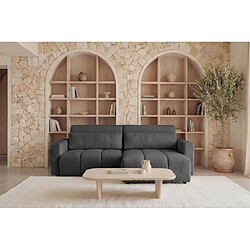 Avis Casanova Canapé amovible convertible tissu texturé 3 places Gris foncé