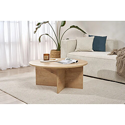 Avis Hanah Home Table basse en bois - 90 x 90 x 40 cm - Chêne Saphir