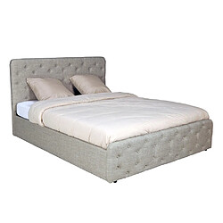 Le Quai Des Affaires Lit coffre 160x200 cm EDEN+ sommier / Gris clair pas cher