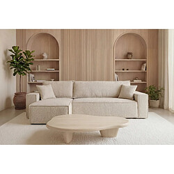 Avis Casanova Canapé d'angle convertible tissu bouclette Beige