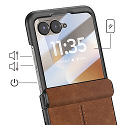 Avis Avizar Coque pour Motorola Razr 70 avec Verre Trempé Écran Externe Antichoc Marron