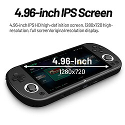 Trimui Smart Pro console portable,4.96 ''écran IPS,système Linux,Joystick éclairage rvb,64 Go,console de jeux portable,Gris pas cher