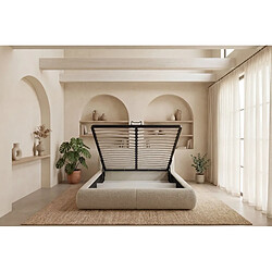 Acheter Casanova Lit coffre tissu chenille Beige 200x200cm