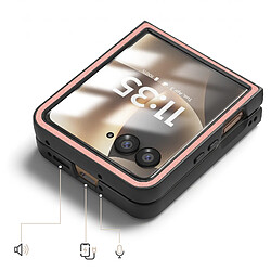 Acheter Avizar Coque Clapet pour Motorola Razr 70 Ultra Protection Pliable Rigide Effet Cuir Rose