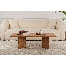 Avis Hanah Home Table basse en bois - 60 x 119 x 40 cm - Pin atlantique
