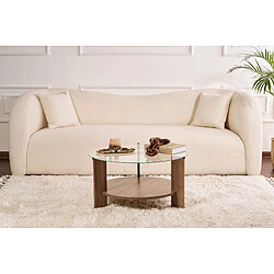 Avis Hanah Home Table basse en bois - 75 x 75 x 40 cm - NoyerTransparent