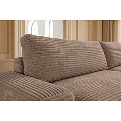 Acheter Casanova Canapé d'angle convertible gros velours côtelé Café Gauche