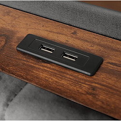 Lit Coffre Modenvie 140x200 cm LED USB, rangement, sans matelas pas cher