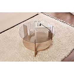 Acheter Hanah Home Table basse en bois - 75 x 75 x 40 cm - Chêne SaphirFumées