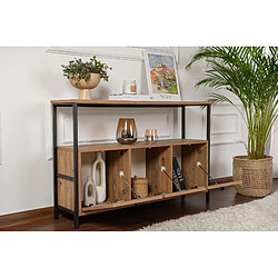 Acheter Hanah Home Console en bois [ ]Solace[ ] - 120 x 29 x 77 cm - Pin atlantique Noir