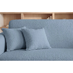 Avis Casanova Canapé droit convertible tissu bouclette 2 places Bleu