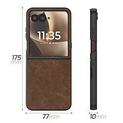 Avizar Coque Motorola Razr 70 Ultra Marron pas cher