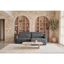 Avis Casanova Canapé amovible convertible tissu bouclette 3 places Gris foncé