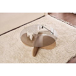 Acheter Hanah Home Table basse en bois - 75 x 75 x 35 cm - Chêne SaphirFumées