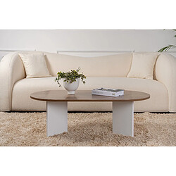 Avis Hanah Home Table basse en bois - 60 x 119 x 40 cm - NoyerBlanc