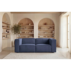 Avis Casanova Canapé droit tissu lisse 2 places Bleu