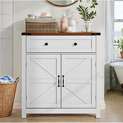 Acheter STILVORA Consoles 76/30/83 cm blanc en MDF avec tablette réglable et tiroir