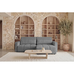 Avis Casanova Canapé amovible convertible tissu texturé 3 places Gris clair