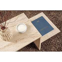 Acheter Hanah Home Table basse en bois - 80 x 40 x 40 cm - Travertin