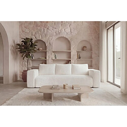 Avis Casanova Canapé droit convertible tissu bouclette 3 places Beige