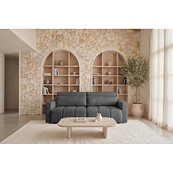 Acheter Casanova Canapé amovible convertible tissu bouclette 3 places Gris foncé
