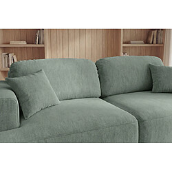 Acheter Casanova Canapé droit convertible tissu velours 3 places Vert